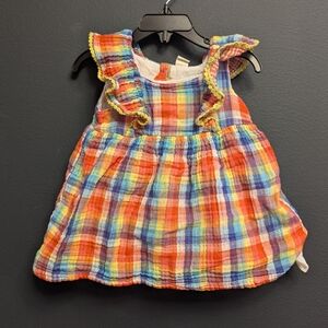 Tucker + Tate Rainbow Gingham Baby Dress